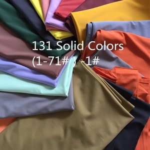 131 Colors (1-70 Colors) -1# 80Nylon / 20Spandex Matt- idea for Swimwear, Bikini, Sportswear, dancewear, leotards Price Sold by Yard