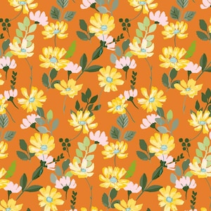 9949# 4 stretch way newest flower print- Polyester Spandex Matt- Support Custom print- ideal for your swimwear, bikini, outfit, Sold by Yard