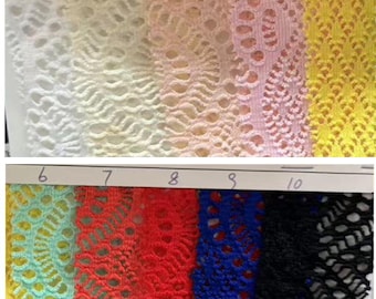 CX9368# Stretch polyester spandex hollow hole lace fabric 140gsm works bikini, clothes, dress, cappa, accessories, diy, swimsuit, sold yard