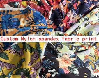 4 Stretch Way custom 80Nylon / 20 Spandex print - 200GSM, ideas for swimwear, bikini, dancewear, boutique, dress, leggings, diy, Price yard