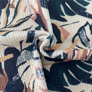 F1719# Newest Thicker 4 Stretch way Seersucker Print Weight 530GSM, Width 75cm   works Swimwear, bikini, outfit price sold by yard