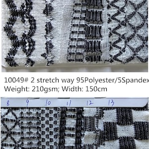 2 stretch way 95 Polyester 5 Spandex double color black yarn fabric, 210GSM ideas for clothes, gym,  boutique, dress, Price sold by Yard