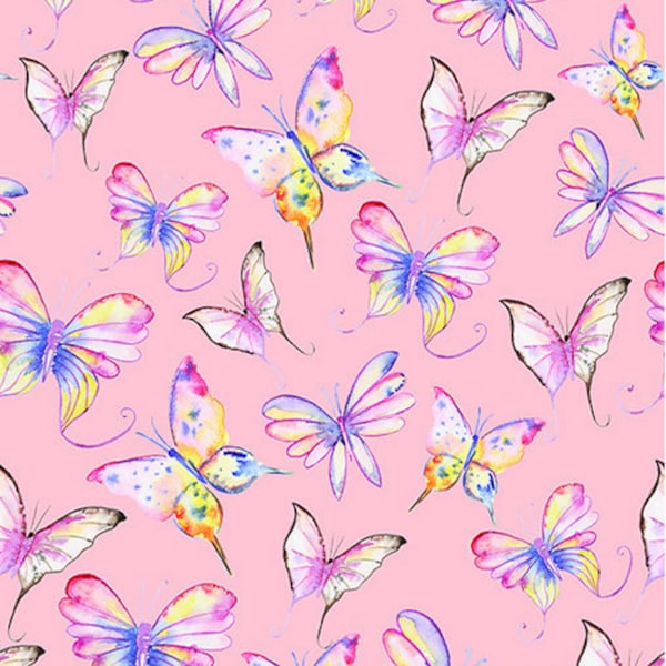 4 stretch way colorful butterfly  printing - Polyester Spandex Matt Composition- Customize Your Printing NO Minimal Order Quantites