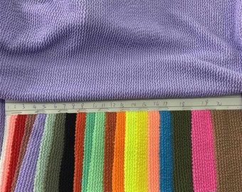 20 solid colors Newest Thicker Weight 480GSM, Width 75cm 4 Stretch way Seersucker - 92 polyester / 8 Span works Swimwear, price sold by yard