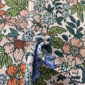 F3317# Newest Thicker 4 Stretch way Seersucker Print Weight 530GSM, Width 75cm   works Swimwear, bikini, outfit price sold by yard