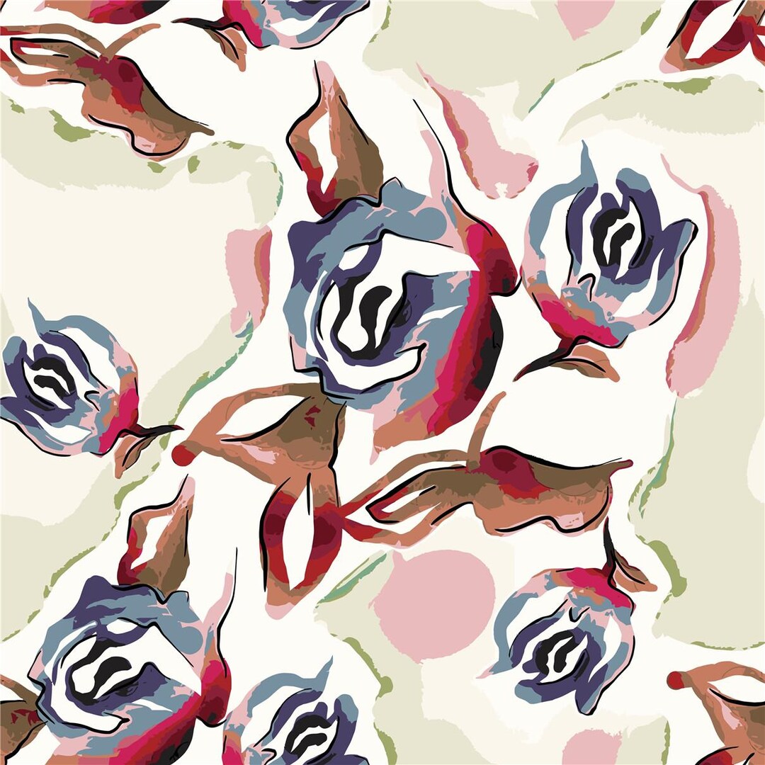 149# 4 Stretch Way Newest Flower 82 Polyester 18spandex Fabric