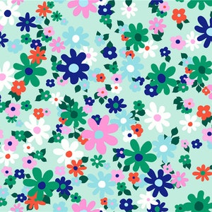 7609# 4 stretch way newest flower designs print - Polyester Spandex Matt - Custom Printing for leotard, Custome Price Sold by yard