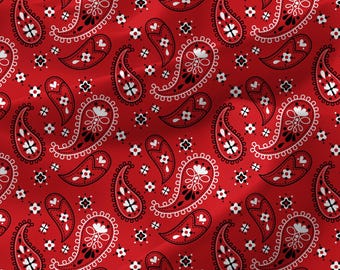 0138# 4 stretch way polyester spandex paisley fabric Print works dancewear, swimwear, bikini, leggings, gym, costume, diy, sold by yard