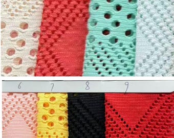 CX9085# Stretch polyester spandex hollow hole lace fabric 160gsm works bikini, clothes, dress, cappa, accessories, diy, swimsuit, sold yard