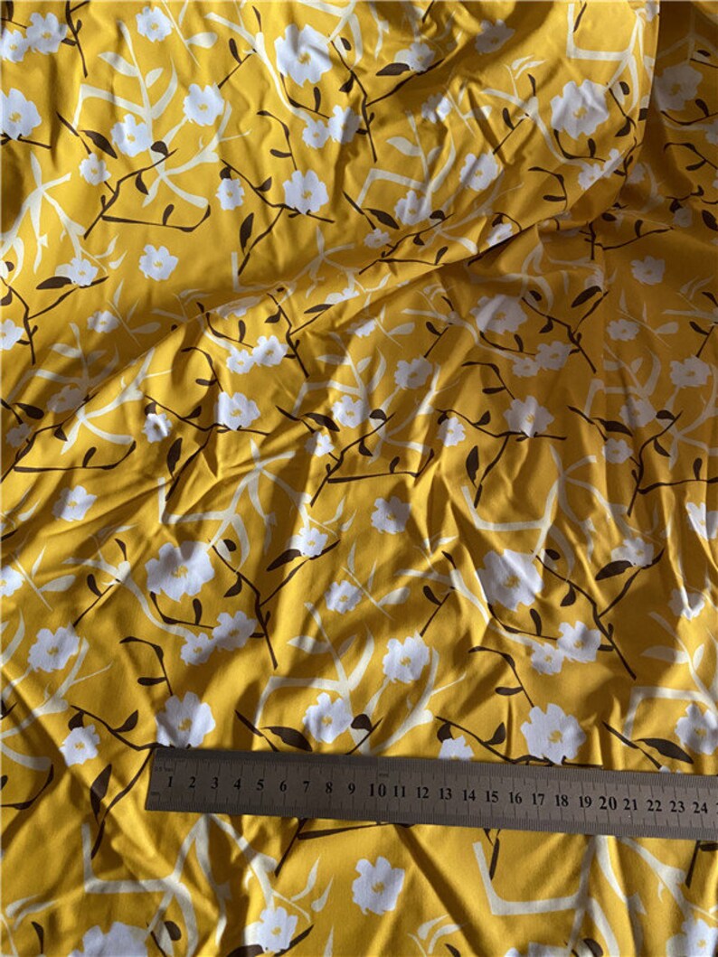 Soft hand 4 stretch way tropical flower Nylon Spandex matt lycra print Customize Your Printing NO Minimal Order Quantites