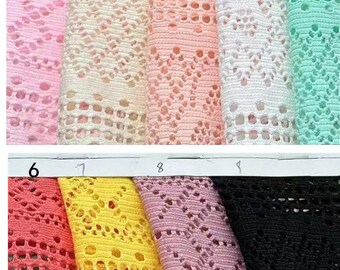 CX9138# Stretch polyester spandex hollow hole lace fabric 160gsm works bikini, clothes, dress, cappa, accessories, diy, swimsuit, sold yard