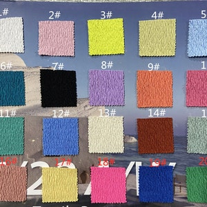 Width 110CM 20 Solid Colors for 4 stretch way seersucker irregular bullet fabric ideas for baby, headwarps, butterfly bow price sold by yard