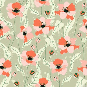 8958# 4 stretch way newest flower print- Polyester Spandex Matt- Support Custom print- ideal for your swimwear, bikini, outfit, Sold by Yard