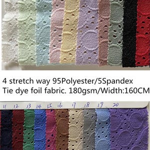 4 Stretch way circle lace fabric 180GSM Weight  95Polyester 5Spandex works Swimwear, leggings, boutique, clothes price sold by yard