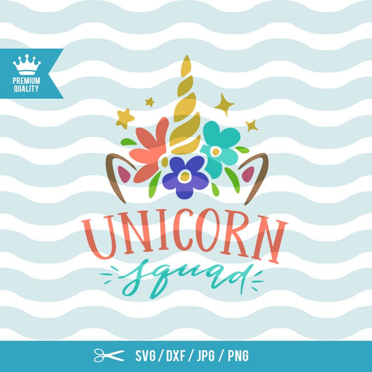 Unicorn Squad SVG Unicorn svg Unicorn face svg Birthday | Etsy