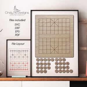 Scacchi cinesi - Xiangqi - Download istantaneo Vector Cut Files