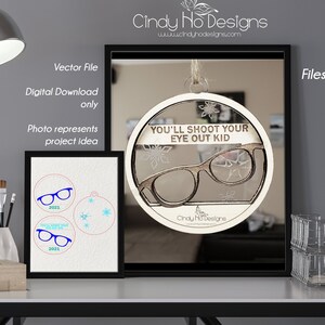Historia de Navidad - Dispararás a tu niño - Adorno de 3 capas - Descarga instantánea de archivos de corte vectorial