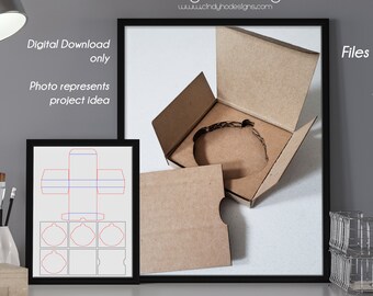 MultiLayer Ornament Gift Box for 3 Inch Diameter Ornament with 0.375 Inch Hanger - Ornament File Not Included - Instant Download Vector
