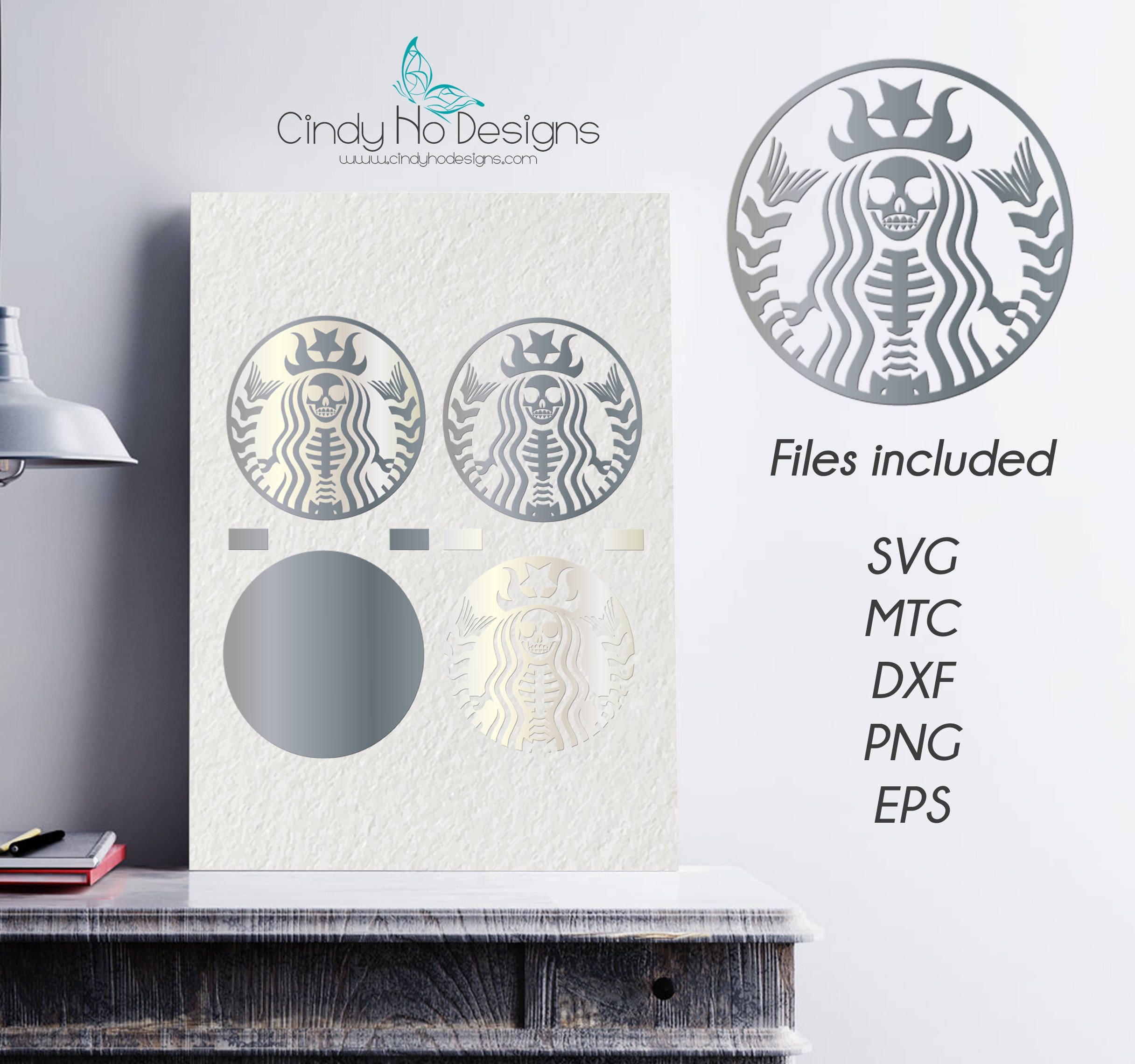 Download Mermaid Skeleton Layered Vinyl Decal Cutting Files Vector ...