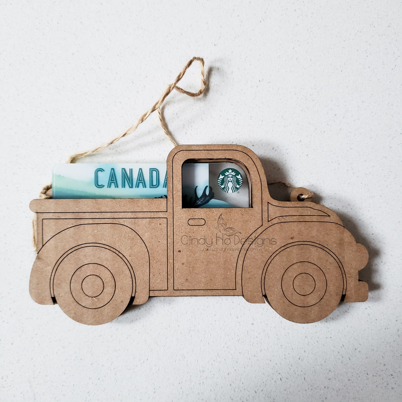 Vintage Truck Gift Card Holder Laser Cut Digital Vector File Etsy