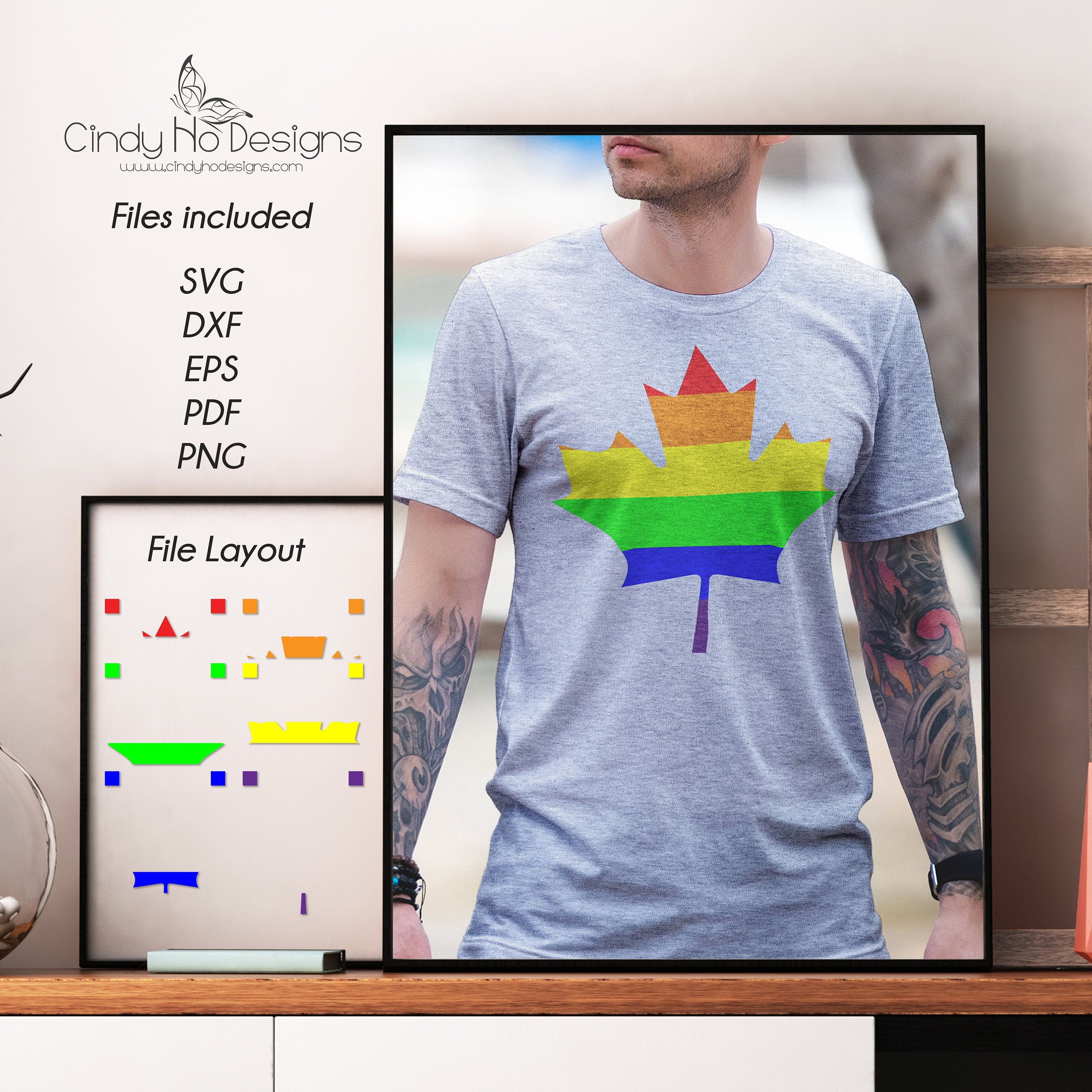 Canada Maple Leaf Flag T-shirt Design Vector Download