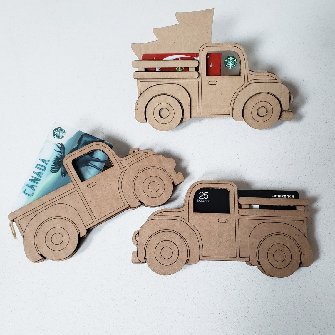 Vintage Truck Gift Card Holder Laser Cut Digital Vector File Etsy