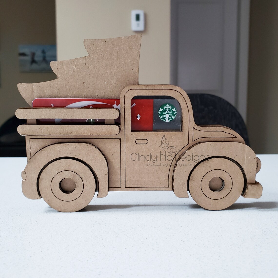 Vintage Truck Gift Card Holder Laser Cut Digital Vector File Etsy