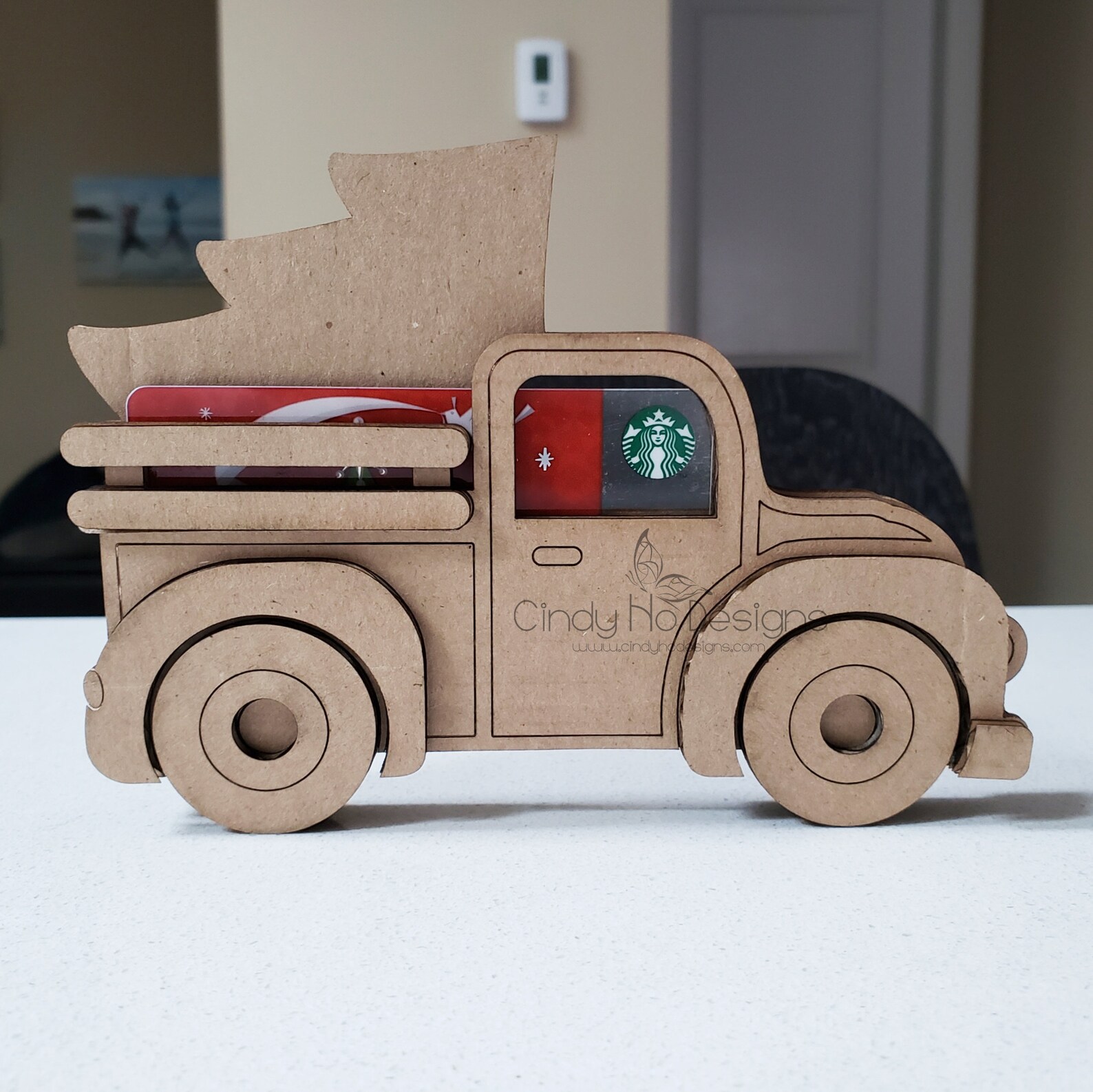 Vintage Truck Gift Card Holder Laser Cut Digital Vector File Etsy