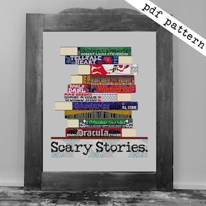 Scary Stories Books Cross Stitch - PDF Pattern Digital Download