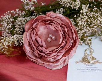CIEHER Rosen-Haarspangen Set – 6 Stück, Stoffrosen In Rosa, Mit Metallclip Für Haar & Kleidung