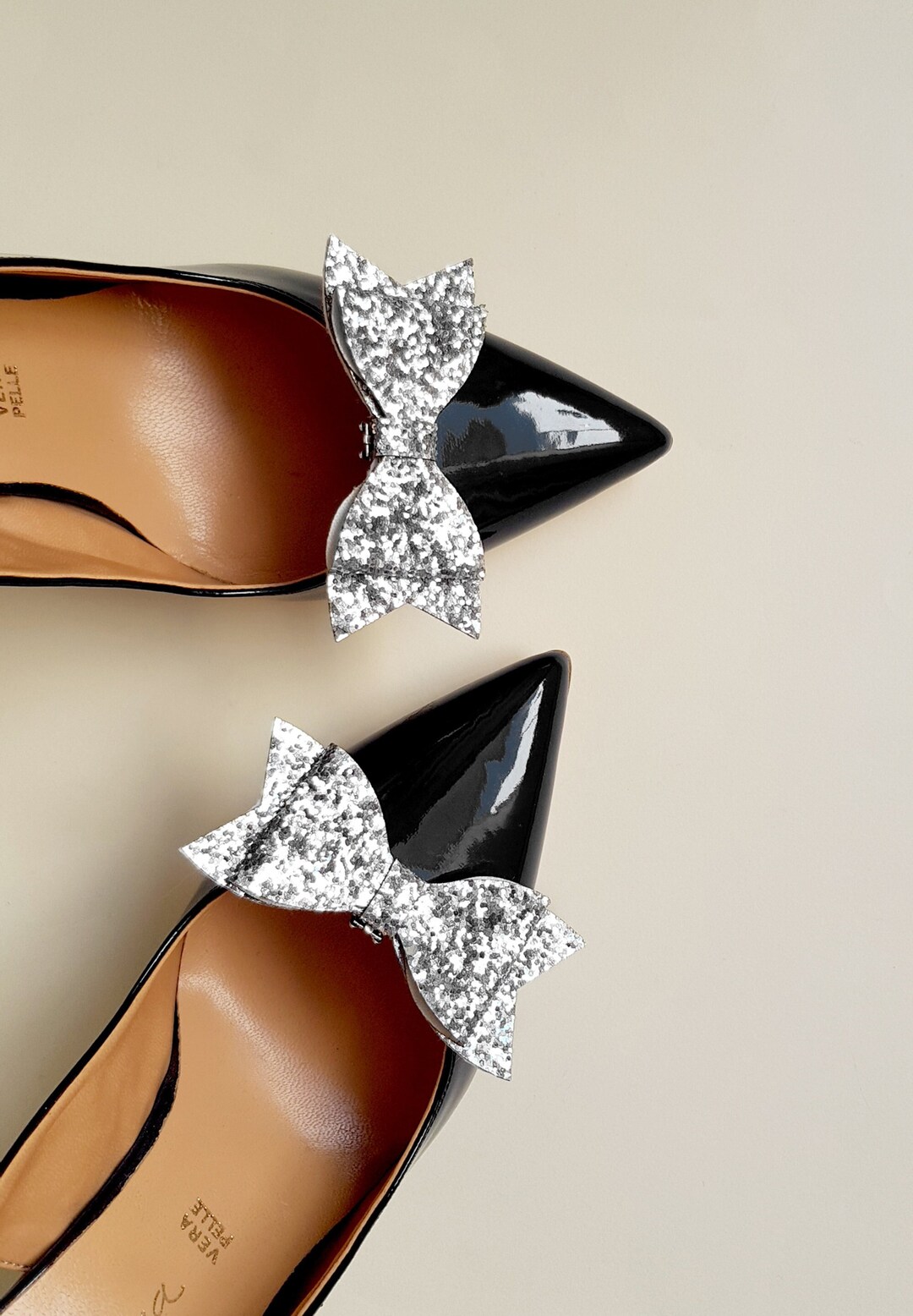 Bow Shoe Clips Glitter Shoe Clips Shoe Accessory Bridal Etsy