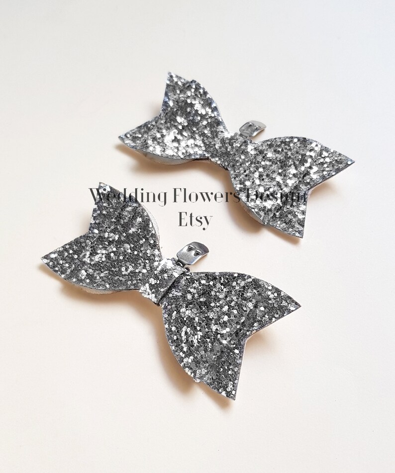 Bow Shoe Clips Glitter Shoe Clips Shoe Accessory Bridal Etsy