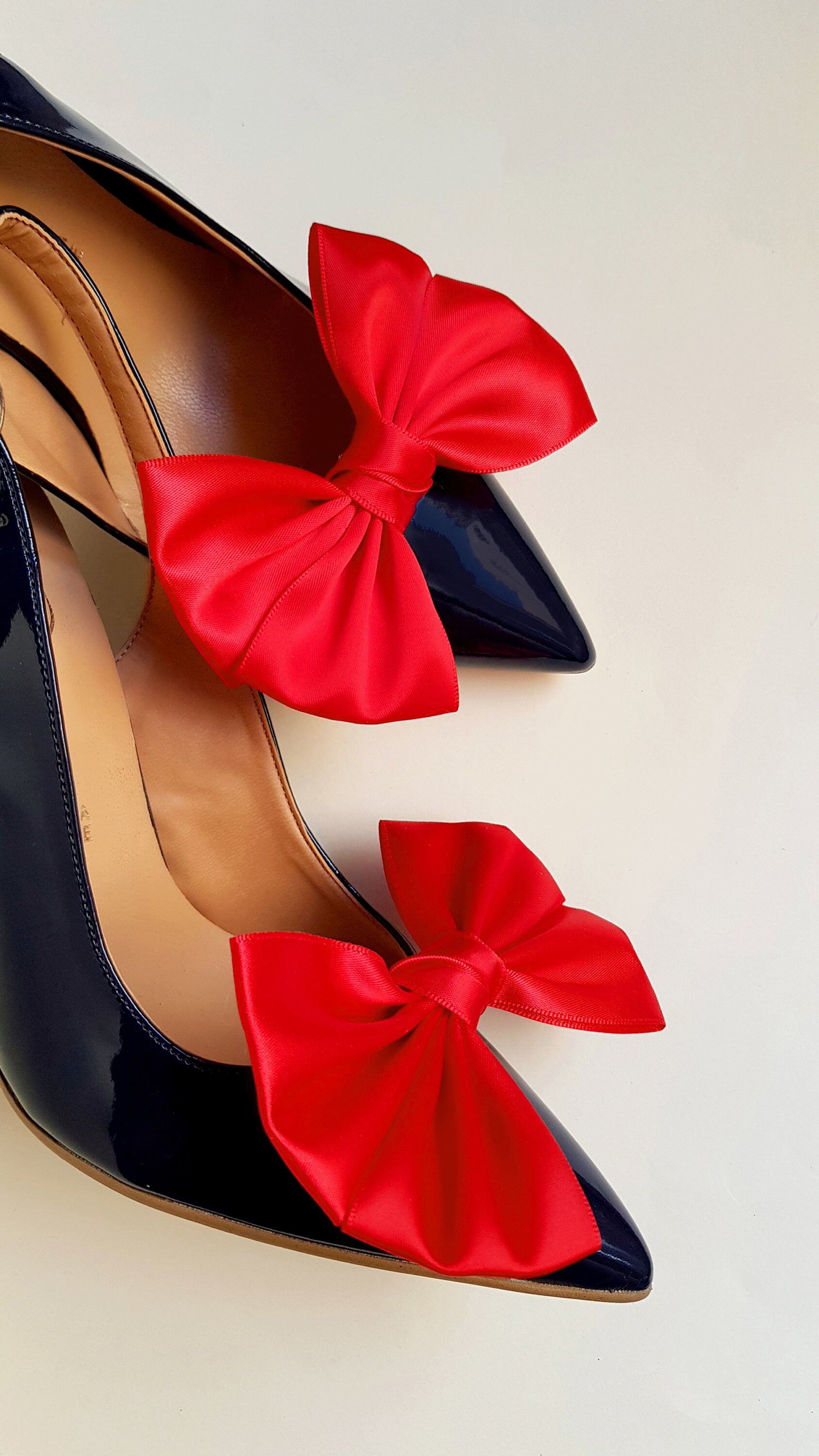 Bow shoe clips Red shoe clips Shoe accessories Bridal shoe Etsy