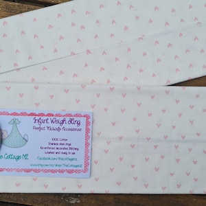 Baby Tragetuch mit Herzchen - *Simple & Sweet pink hearts*