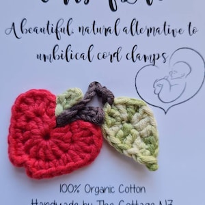 Organic Cotton Umbilical Cord Ties - Cords of Love *Apple*
