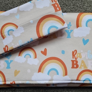 Hebammen-Maßmatte & Säuglings-Wiegetuch Set - *Rainbow Baby* XL