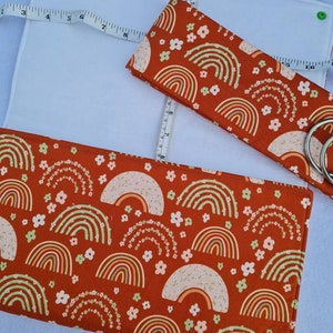 Hebammen-Maßmatte & Säuglings-Wiegetuch Set - *TerracottaRainbows* XL