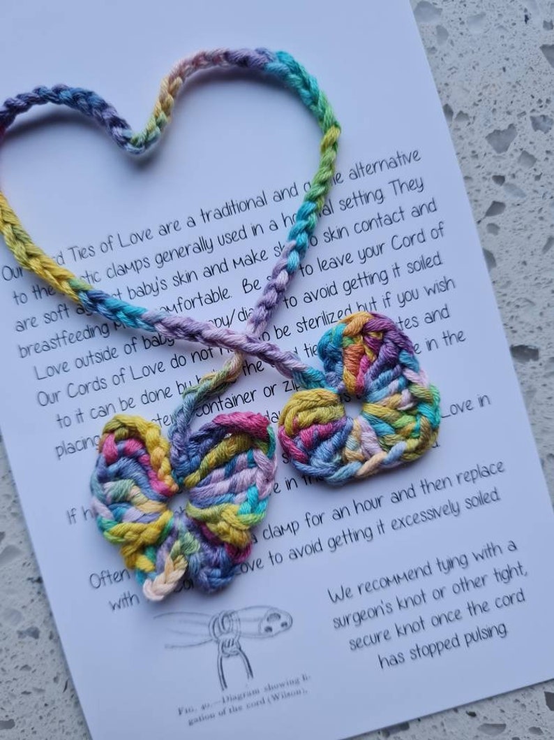 knitted umbilical cord ties pattern