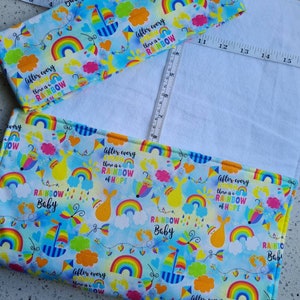 Hebammen-Maßmatte & Säuglings-Wiegetuch Set - *Rainbow Baby* XL