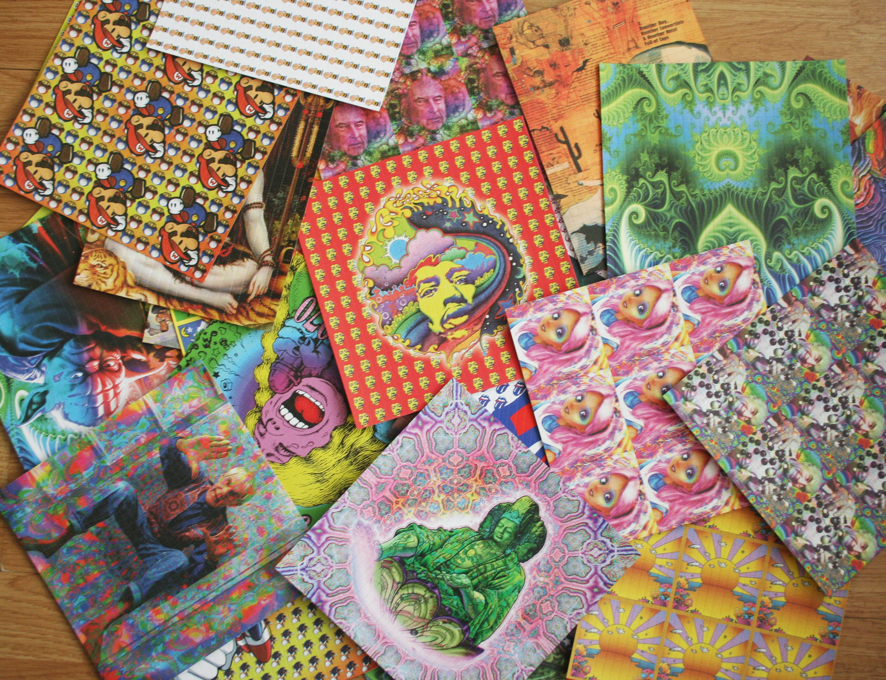 Any 10 Sheets of blotter art your choice of designs from Etsy