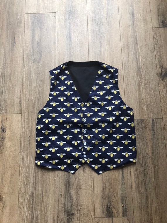 Bee Waistcoat Bee Vest Bee Print Bee Gift Teacher Gift Lecturer Gift Bee Clothes Wedding Waistcoat Wedding Vest Adult Waistcoat Etsy Canada