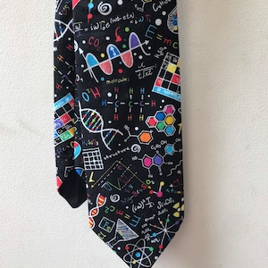 Science doodles tie, science print, science gift, science party, geek chic, alternative wedding, maths tie, adult tie, teacher gift