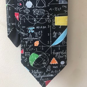 Maths ties, math gift, math print, math teacher, teacher gift, geek gift, geek chic, professor gift, alternative tie, alternative wedding