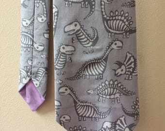 Dino / dinosaur tie, dino print, dino gift, men&#39;s dinosaur, dino accessories, teacher gift, lecturer gift, dad gift, grandad gift, mens gift