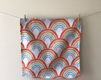 Rainbow pocket square, rainbow wedding, wedding gift, rainbow accessories, rainbow gift, rainbow print, teacher gift, colourful pocket squar