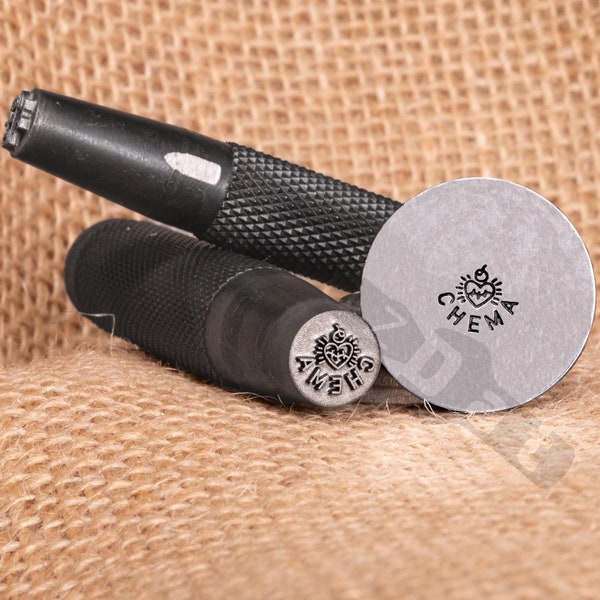 Carimbo de metal personalizado para joias, carimbo personalizado para couro, carimbo de metal personalizado, carimbos de metal para joias, estampagem de metal, carimbos de design em metal