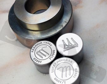 Custom Coin Die for Coin Minting, Coin Stamp Die Personalized Round Press Stamp Metal Dies Hydraulic Press Die Custom Die Coin Press Dies