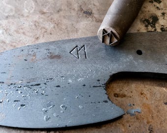 Timbro personalizzato per coltellinai, timbro per coltelli, timbro per fabbro, timbro Touchmark personalizzato, timbro per lama, timbro a mano, timbri in acciaio per coltelli