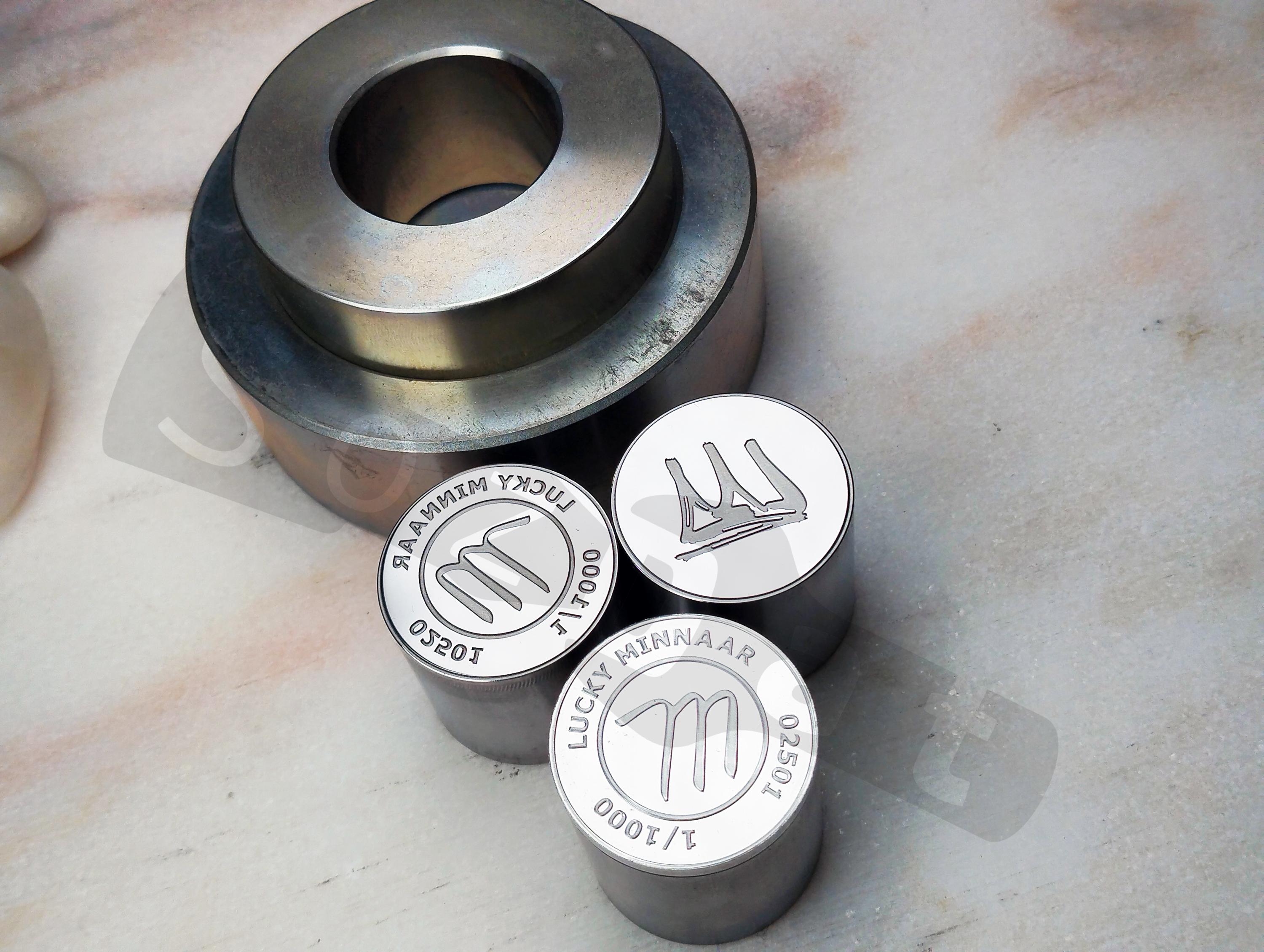 Custom Coin Dies for Coin Minting With Retaining Collar Ring, Coin 