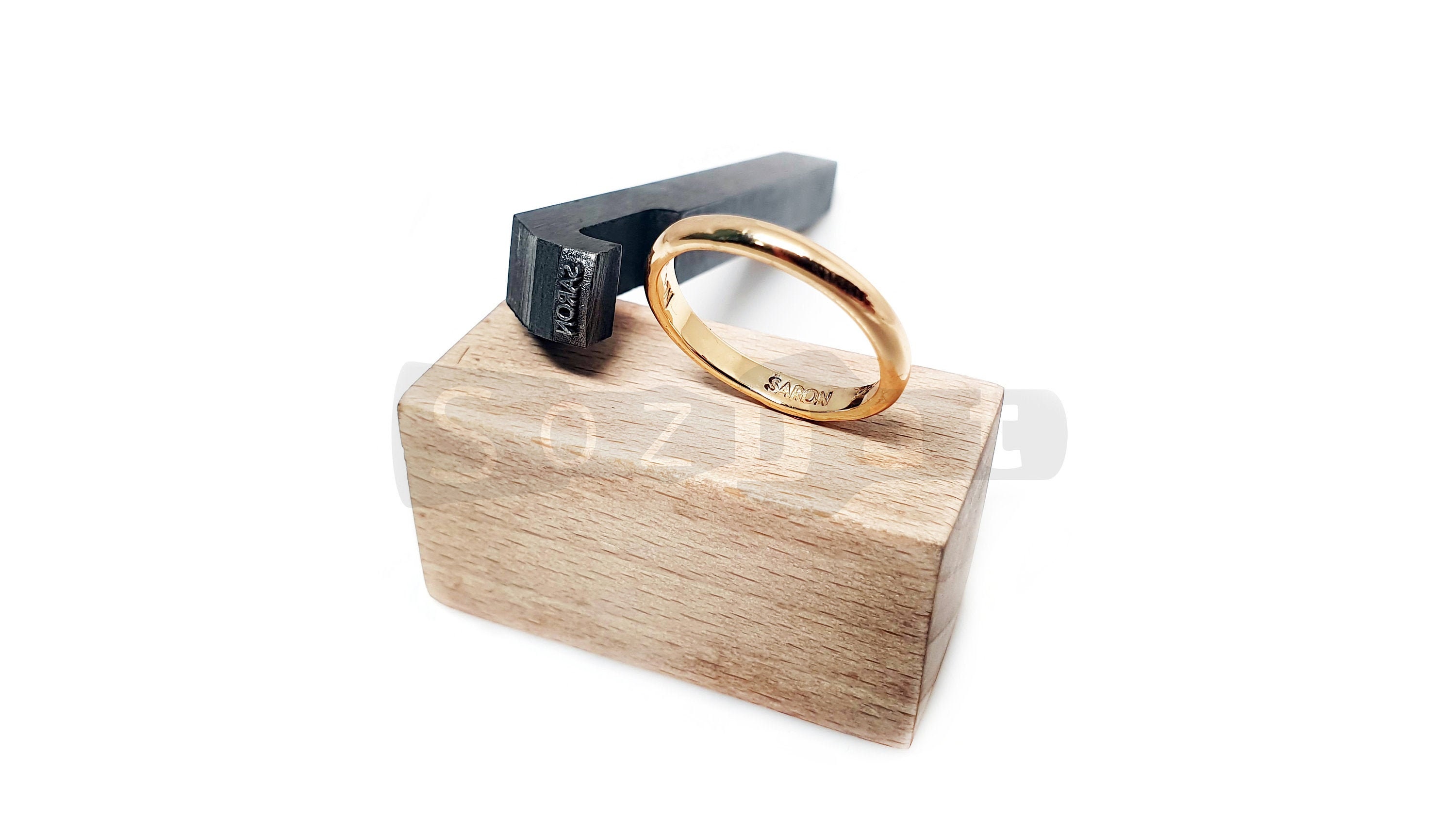 Custom Metal Ring Stamp Bent Shank Hallmark Stamps Swan Neck Etsy